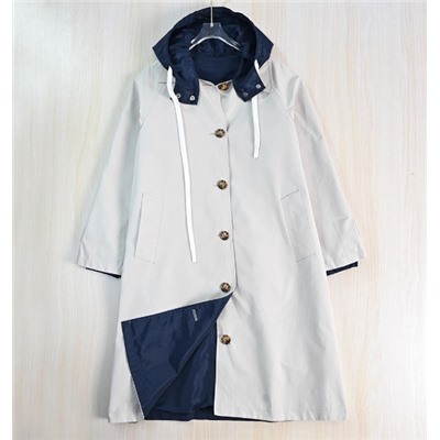 Женский двусторонний осенний плащ