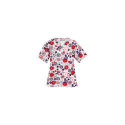 UA Signature Circle White Scrub Top