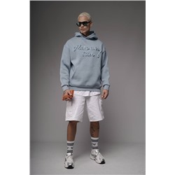 Худи с надписью голубой