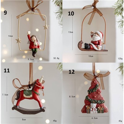 Елочные игрушки в ретро стиле 🎄Материал: смола. Набор 2 шт