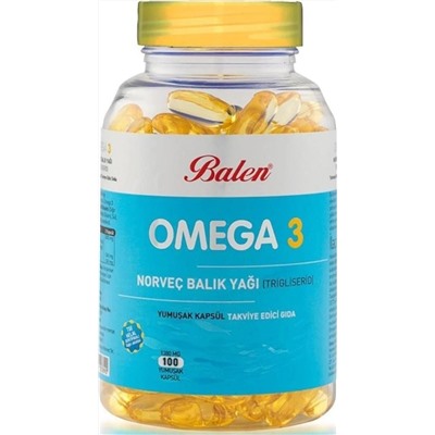 Омега 3 в капсулах Balen (Бален), 100 шт. по 1380 мг