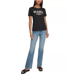 KARL LAGERFELD PARIS Women's Imitation-Pearl Karl T-Shirt
