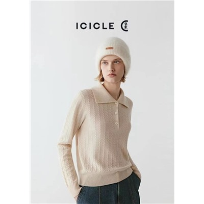 Свитер в стиле ретро с косичной вязкой АЙСИК*Л