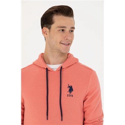 Erkek Somon Kapüşonlu Basic Sweatshirt