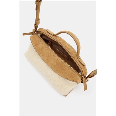 LONG FAUX SHEARLING BAG