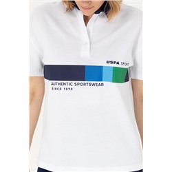 Kadın Beyaz Polo Yaka Tişört