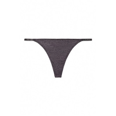 Tanga lurex terciopelo negro