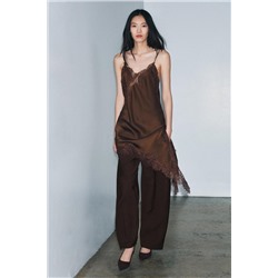 VESTIDO ASIMÉTRICO ENCAJE ZW COLLECTION