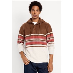 Plush Rugby Pullover Hoodie