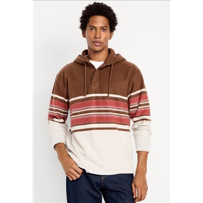 Plush Rugby Pullover Hoodie