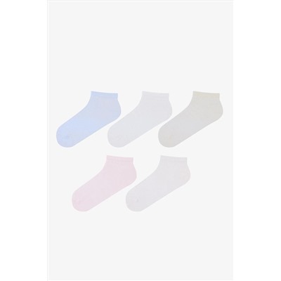 Penti Softy Colored Pembe Mavi 5li Patik Çorap