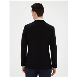 Siyah Esnek Fit Blazer Ceket