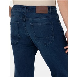 Lacivert Straight Fit Jean Pantolon