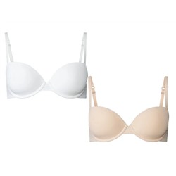 ESMARA® Lingerie BH, 2 Stück, in Plunge-Form, mit gepaddeten Cups, mit Elasthan