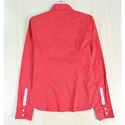 Женская рубашка в горошек из тонкого хлопка  ТОММИ ХИЛФИГЕ*Р