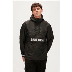 Bad Bear Hurricane Windbreaker Siyah Kanguru Cep Erkek Rüzgarlık