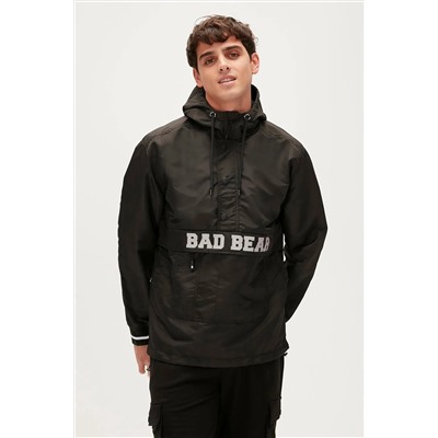 Bad Bear Hurricane Windbreaker Siyah Kanguru Cep Erkek Rüzgarlık