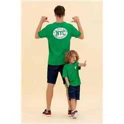 Erkek Elma Yeşili Bisiklet Yaka Tişört