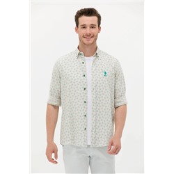 Erkek Yeşil Uzun Kollu Gömlek