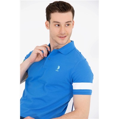 Erkek Saks Polo Yaka Tişört