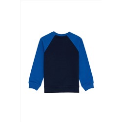 Çocuk Lacivert Bisiklet Yaka Sweatshirt