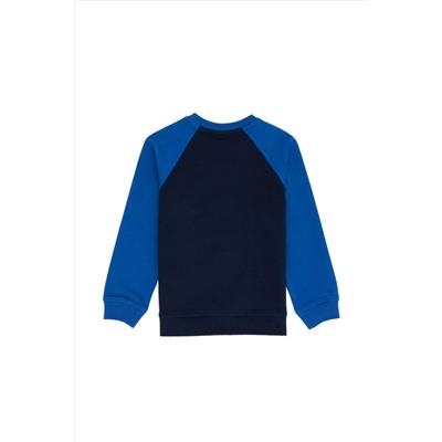 Çocuk Lacivert Bisiklet Yaka Sweatshirt