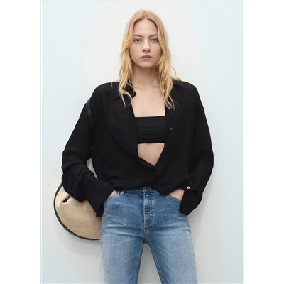 Jeans skinny tiro medio