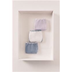 Pack 3 tangas lila, blanco y azul