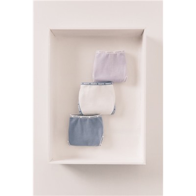 Pack 3 tangas lila, blanco y azul