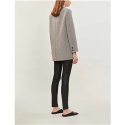 Двуборный блэйзер в гусиную лапку с карманами и отложным воротником Mang*o