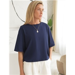 Укороченная футболка силуэта овер-сайз