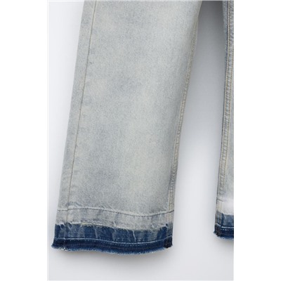 FLARED JEANS WITH RAW HEMS