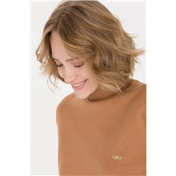 Kadın Camel Balıkçı Yaka Kazak