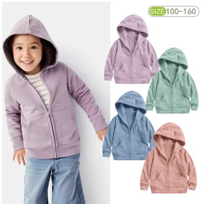 Кофта на молнии для мальчиков и девочек. Материал: 88% хлопок, 12% полиэстер