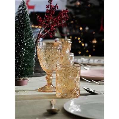 Бокал для вина, 400 мл, 4 шт, стекло P, янтарный, Dubai