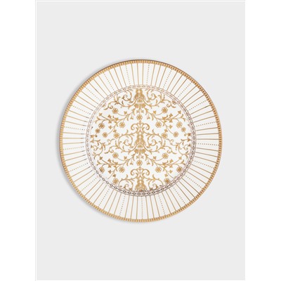 Тарелка закусочная, 19,5 см, фарфор P, белая, с золотистым орнаментом, Golden