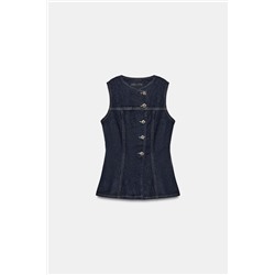 CHALECO Z1975 ENTALLADO DENIM