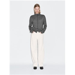 Cárdigan punto cuello perkins