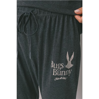 Pijama largo algodón gris Bugs Bunny