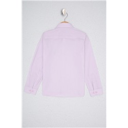 Erkek Çocuk Açık Pembe Uzun Kollu Basic Gömlek