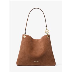 Michael Kors Outlet  Christina large suede shoulder bag