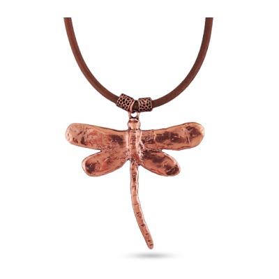 Кулон (кожа коричневая; покрытие: медь)