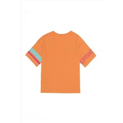 Çocuk Turuncu Bisiklet Yaka Tişört
