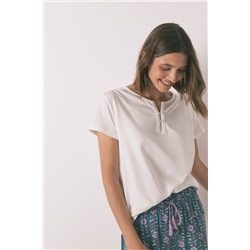 Camiseta manga corta 100% algodón blanco