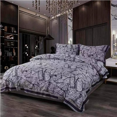Скидки🍀Диор  постель 399🇫🇷состав:50%тенсель+50%хлопок плотность 120   Размер: евро (4 предмет) 200-230см/250-250см/50-70см-2шт