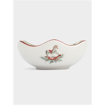 Салатник, 16х6 см, 420 мл, керамика D, красный, Лошадка, Festival