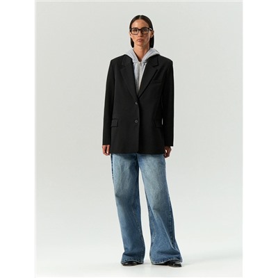 Однобортный жакет с капюшоном, ML825/emma