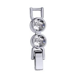 Удлинитель Теннис 2см (кристаллы SW белые 6мм; покрытие родий)