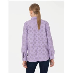Eflatun Comfort Fit Uzun Kollu Gömlek