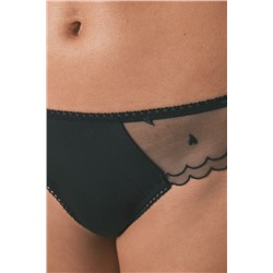 Tanga ancha tul negra bordada